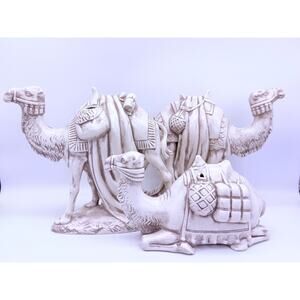 Holland Mold Ceramic Nativity Camels 3 PC Lot